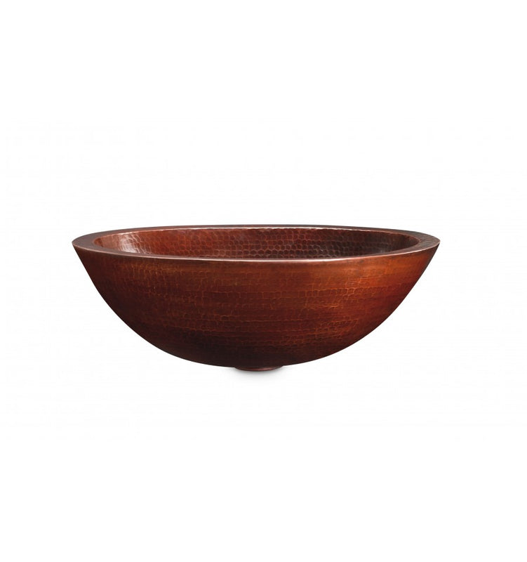 Thompson Traders PBC Limited Editions Bath Prana Oval Double Wall Handcrafted Copper Black Copper