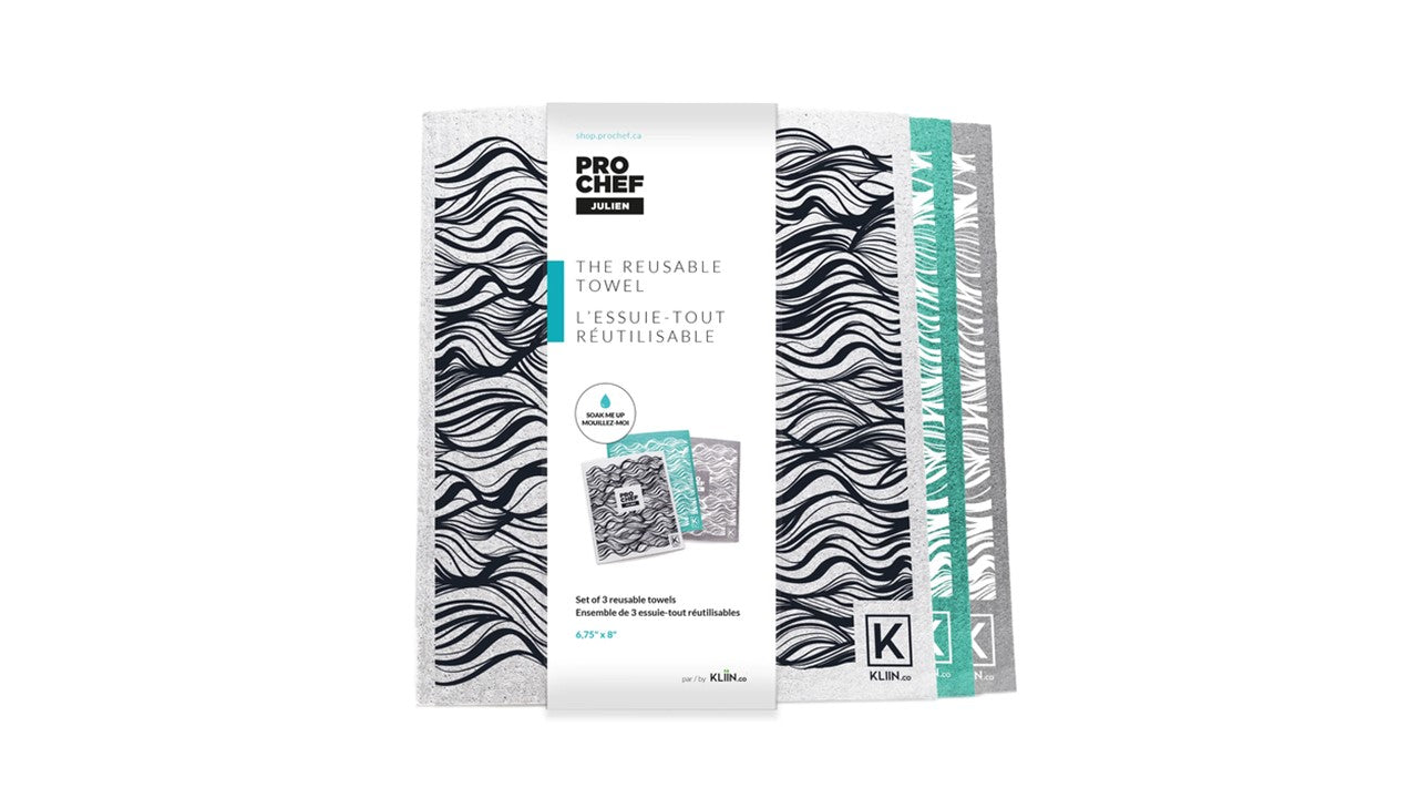 Prochef by Julien PC201100 Set Of 3 Reusable Prochef Paper Towels 6 75Pox8Po