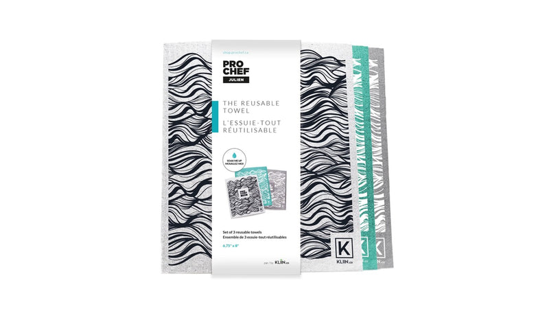 Prochef by Julien PC201100 Set Of 3 Reusable Prochef Paper Towels 6 75Pox8Po