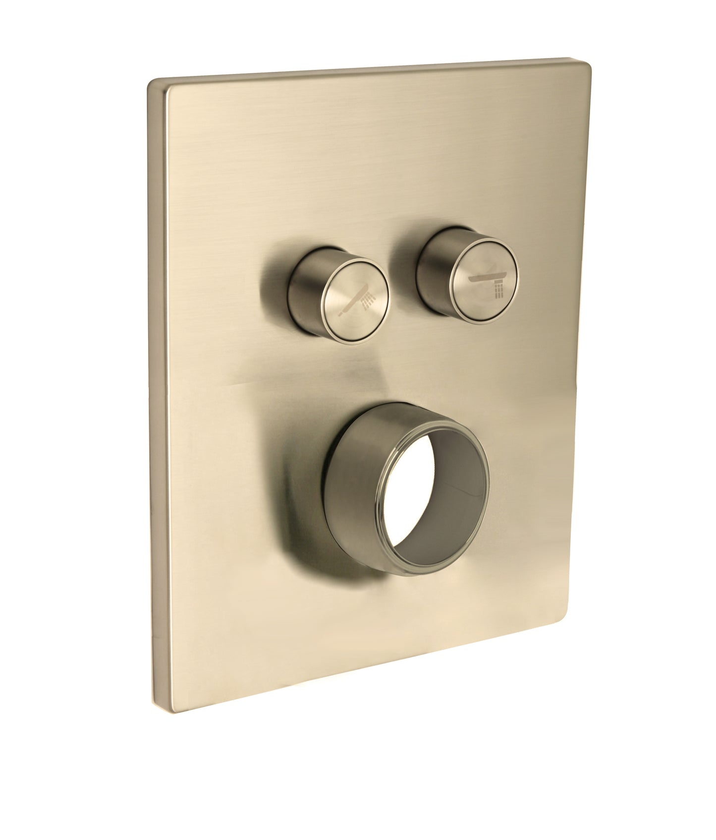 Huntington Brass PCB986 Square Two Button Valve Faceplate Trim