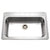 Houzer Premier Stainless Steel Drop-in Topmount Single Bowl Kitchen Sink