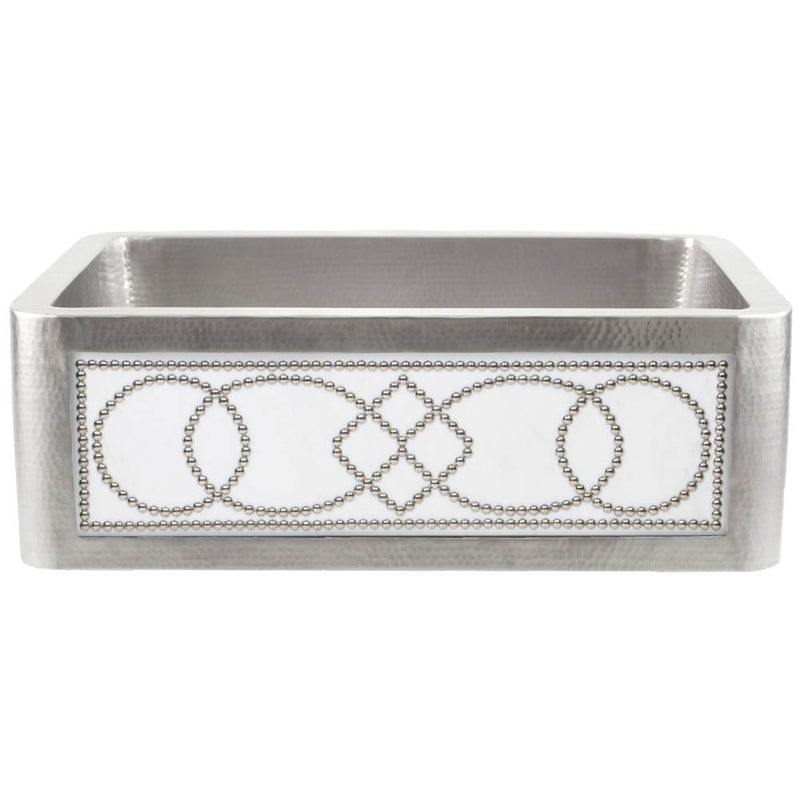 Linkasink PNL303 Panel - White Marble With Studs - Not Removable - White Marble