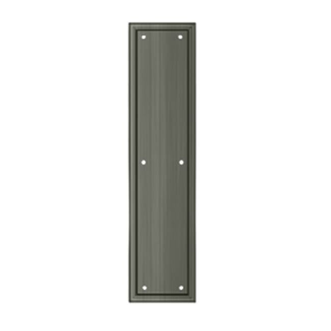 Deltana PP2280U Framed Push Plate, HD, 3 1/2 x 15