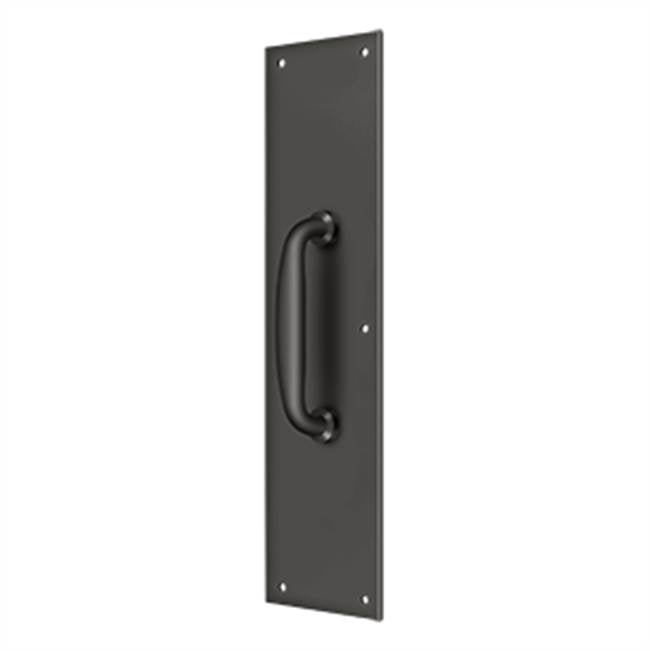 Deltana PPH55 Push Plate With  Handle 3-1/2 x 15  - Handle 5-1/4