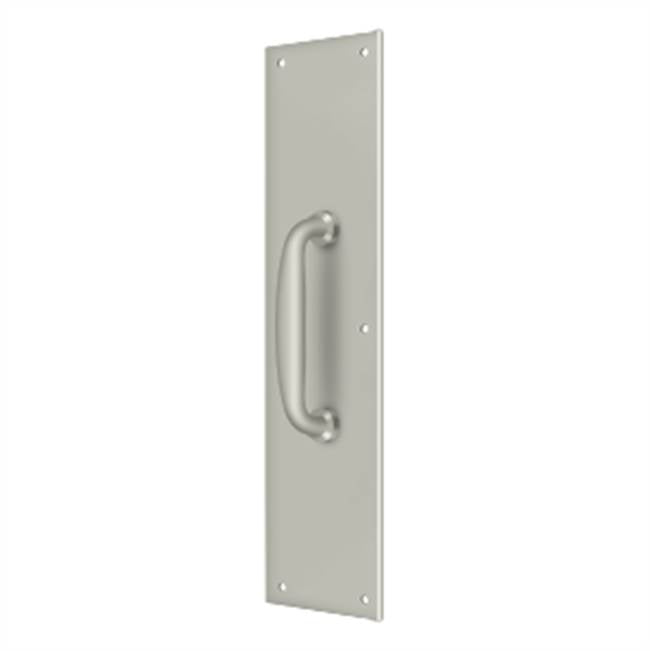 Deltana PPH55 Push Plate With  Handle 3-1/2 x 15  - Handle 5-1/4