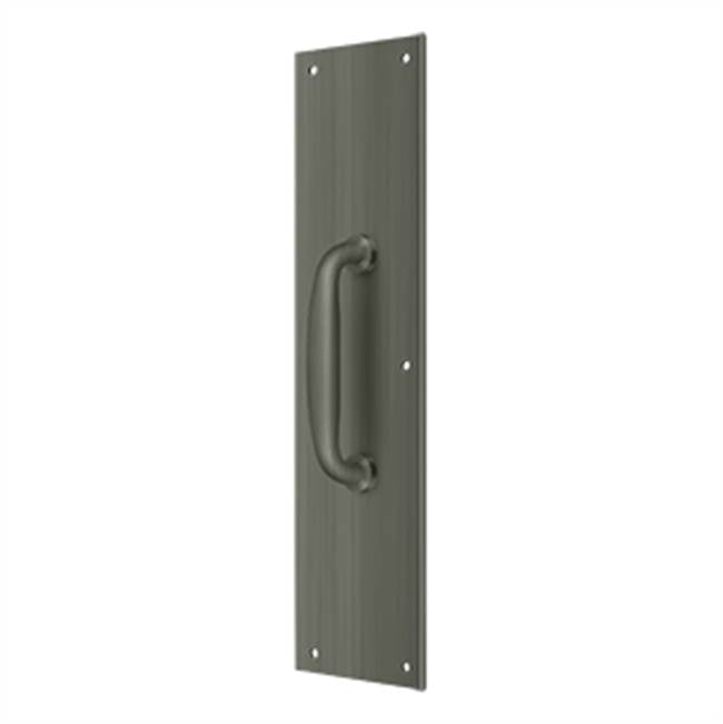 Deltana PPH55 Push Plate With  Handle 3-1/2 x 15  - Handle 5-1/4
