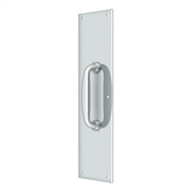 Deltana PPH55 Push Plate With  Handle 3-1/2 x 15  - Handle 5-1/4