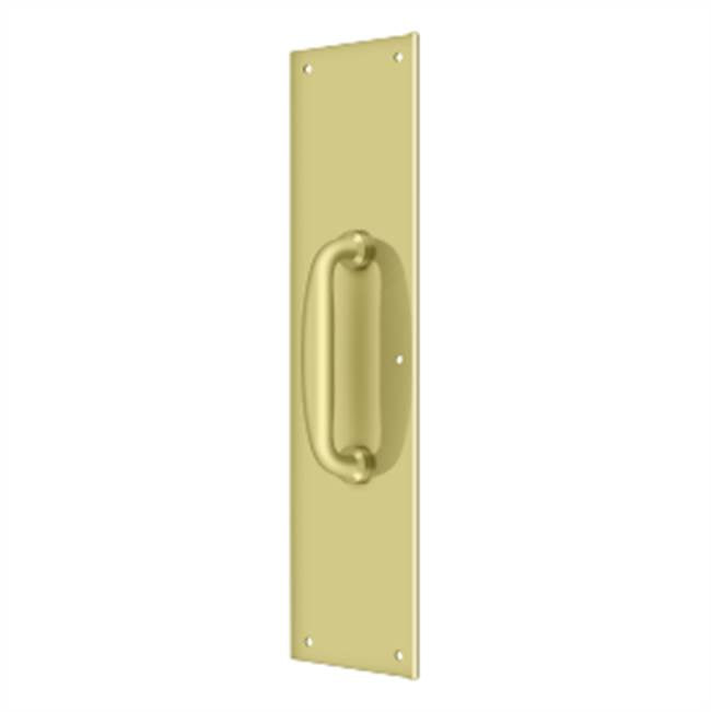 Deltana PPH55 Push Plate With  Handle 3-1/2 x 15  - Handle 5-1/4