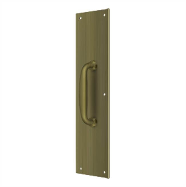 Deltana PPH55 Push Plate With  Handle 3-1/2 x 15  - Handle 5-1/4