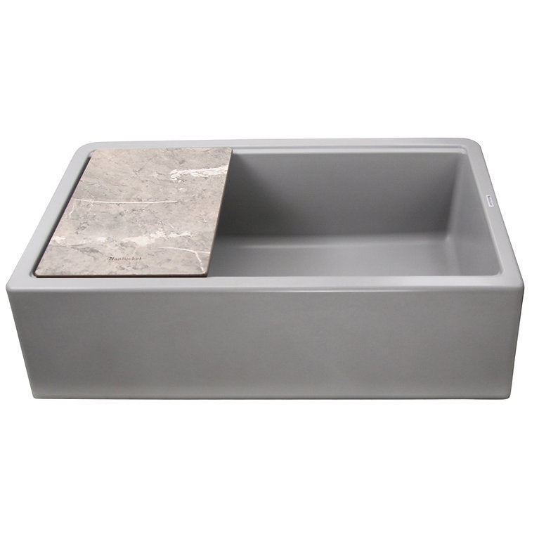 Nantucket Sinks PR-FH3320 33 inch prep station reversible granite composite sink