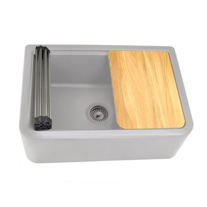 Nantucket Sinks PR3020-APS 30-inch Reversible Workstation Apron Sink with Accessory Pack