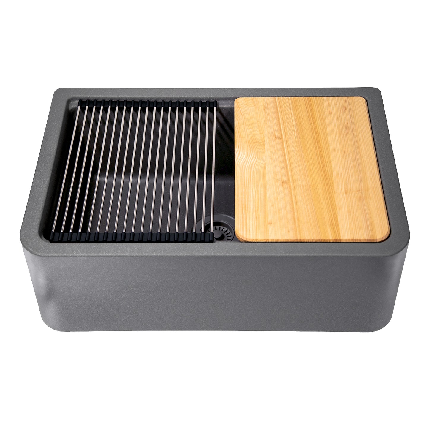 Nantucket Sinks PR3020-APS 30-inch Reversible Workstation Apron Sink with Accessory Pack