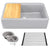 Nantucket Sinks PR3320-APS 33-inch Reversible Workstation Apron Sink with Accessory Pack