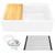 Nantucket Sinks PR3320-APS 33-inch Reversible Workstation Apron Sink with Accessory Pack
