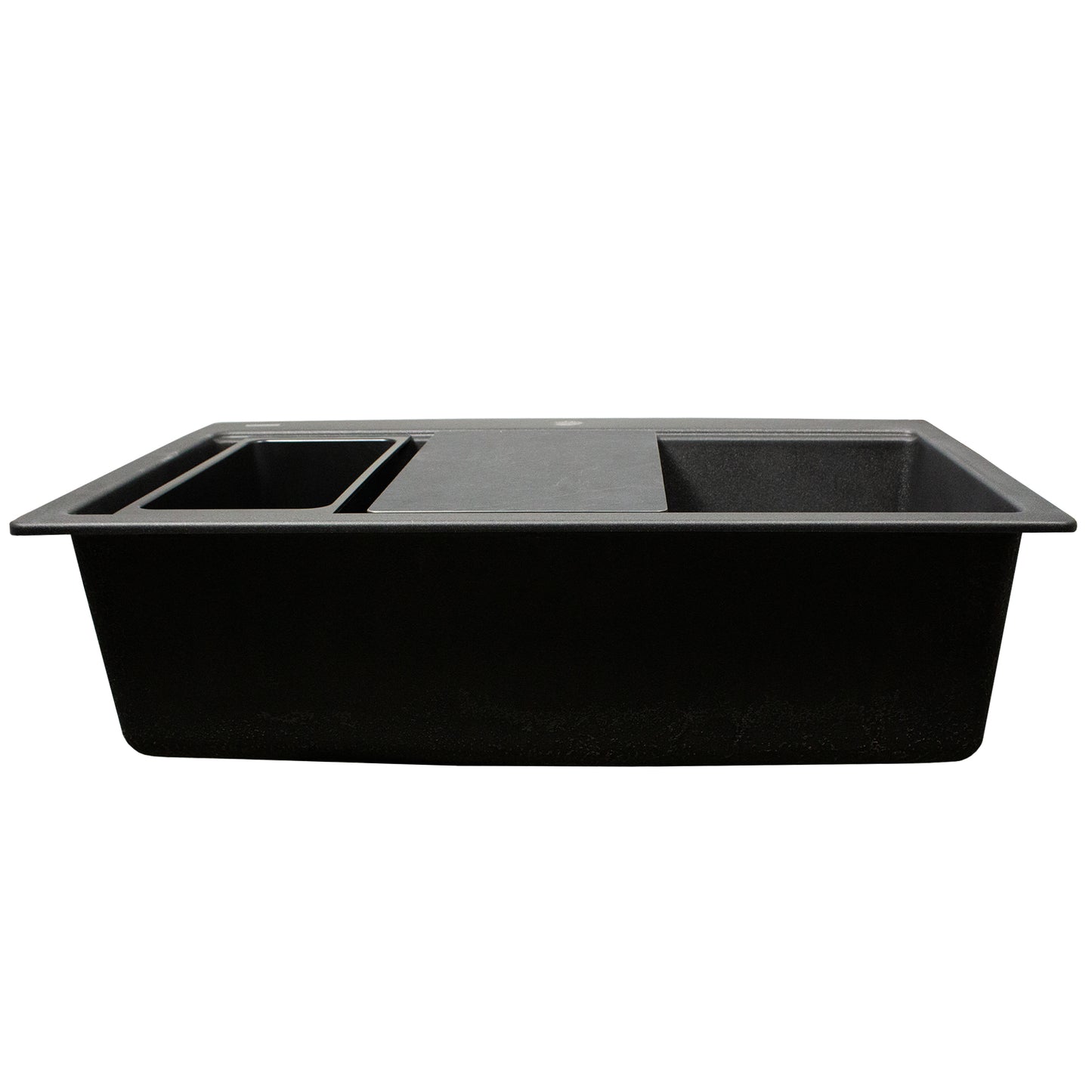 Nantucket Sinks PR3322PS-BL 33" Dualmount Workstation Granite Composite Black