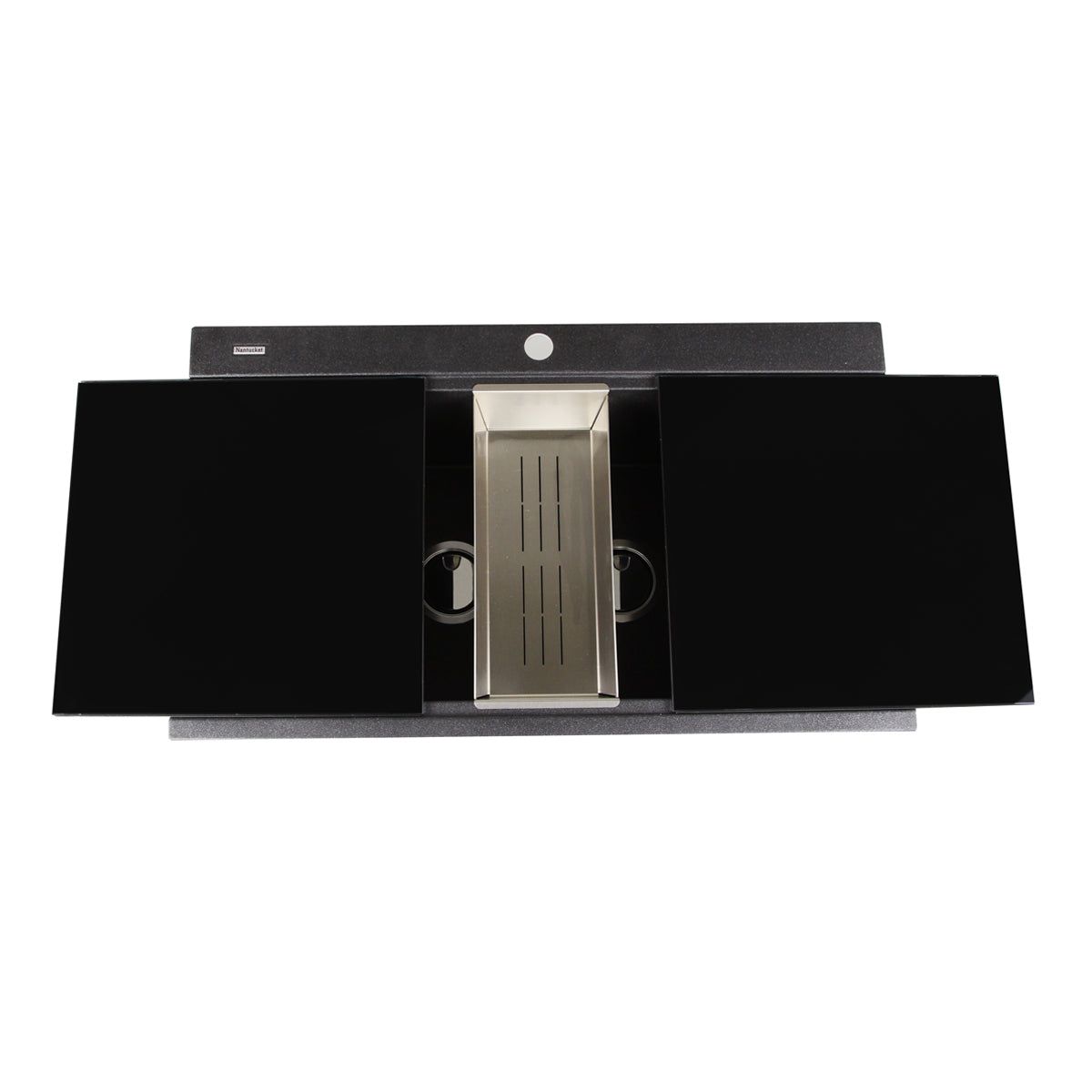 Nantucket Sinks Large Double Bowl Prep Station Toprmount Granite Composite - Parent