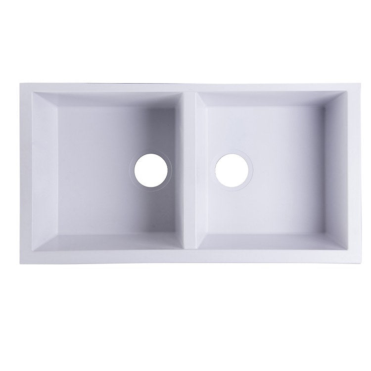 Nantucket Sinks Large Double Bowl Prep Station Toprmount Granite Composite