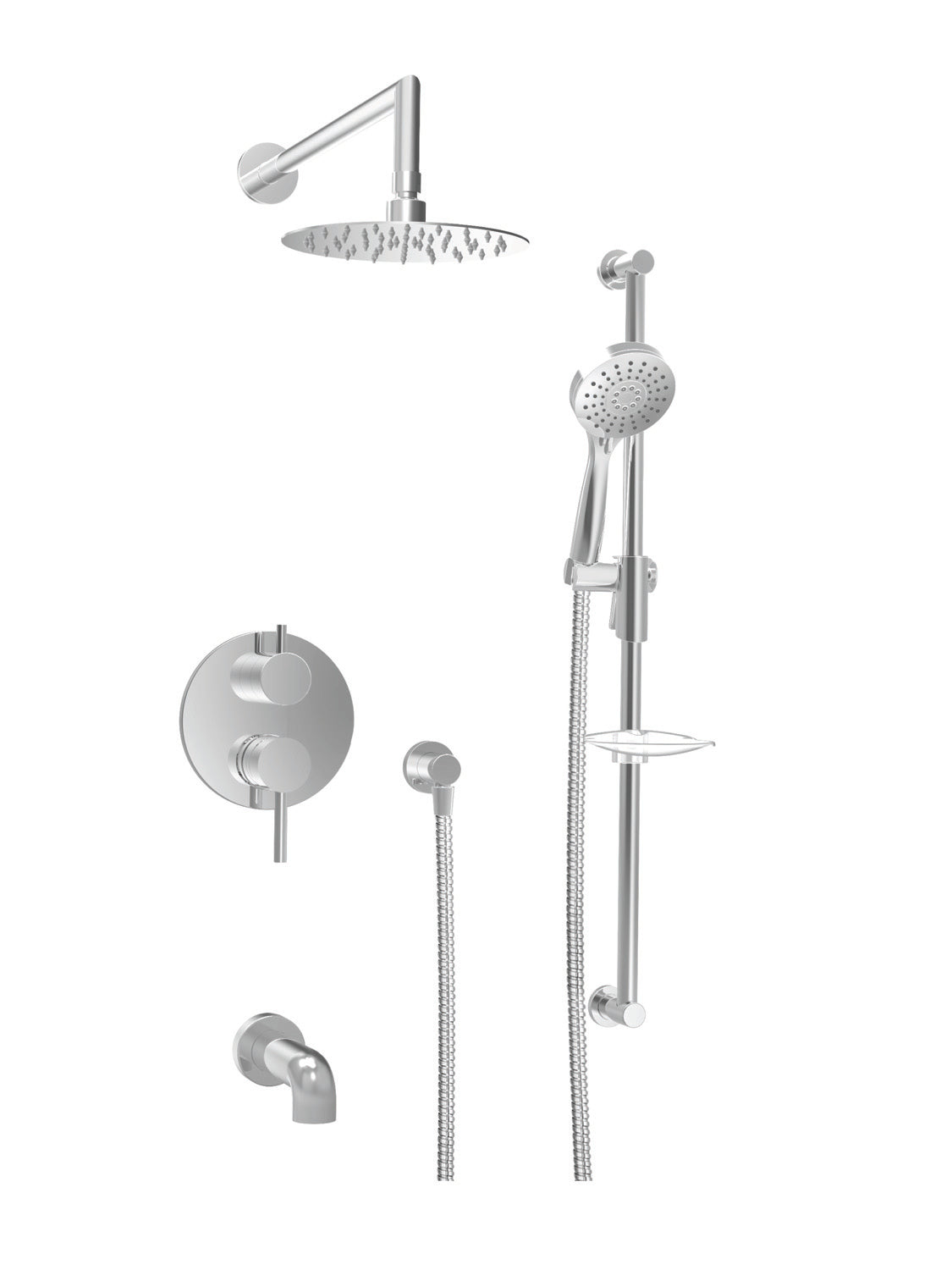BARiL PRO-2915-66-CC Complete Pressure Balanced Shower Kit - Chrome