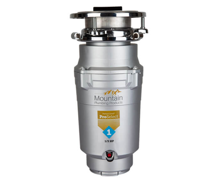 Mountain Plumbing PROSELECT 1 Perfect Grind Proselect 1 Waste Disposer – Continuous Feed 3-Bolt Mount 1/3 Hp