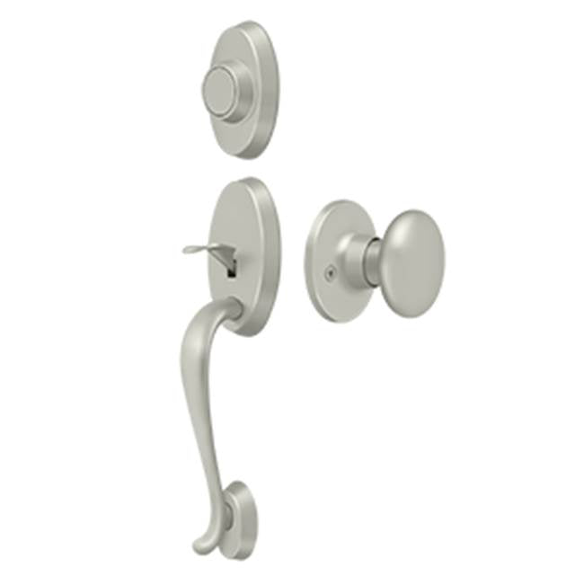 Deltana PRRHDRKU Riversdale Handleset With Flat Round Knob Dummy