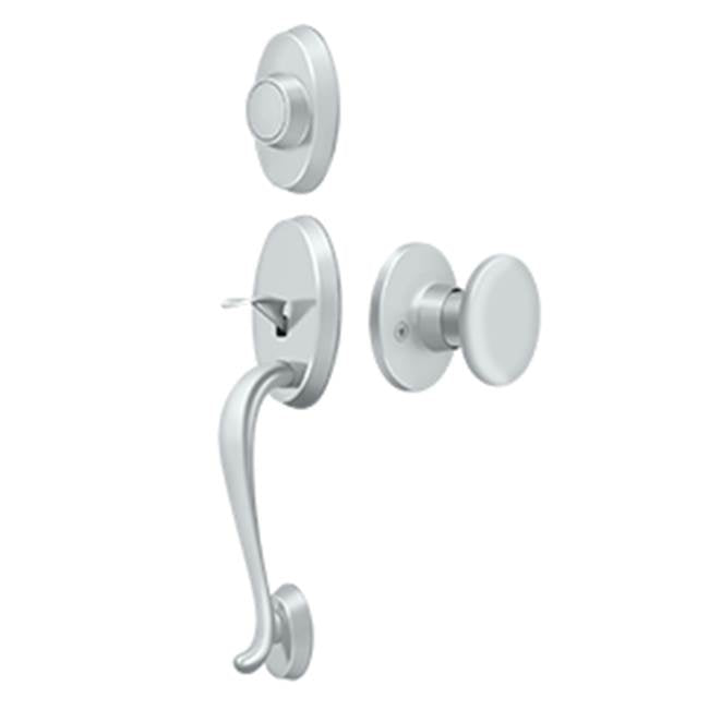 Deltana PRRHDRKU Riversdale Handleset With Flat Round Knob Dummy