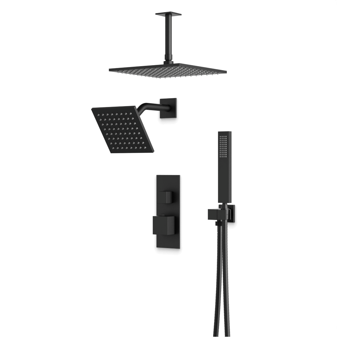 Artos PS107N Edge Thermostatic Shower Trim Kit with Ceiling Mount & Ceiling Mount Shower Head, Hand Shower - Parent