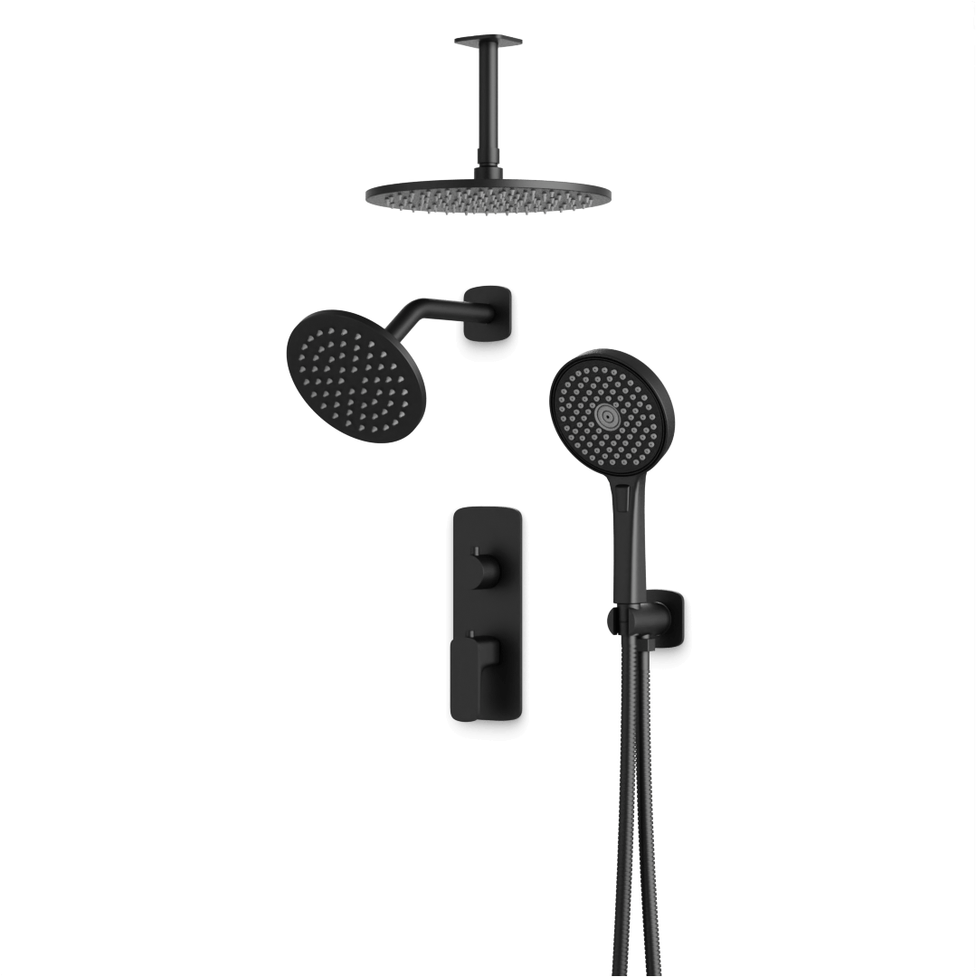 Artos PS108TR Harmony Thermostatic Shower Trim Kit with Wall & Ceiling Mount Shower Head, Hand Shower