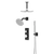 Artos PS109N Otella Thermostatic Shower Trim Kit with Ceiling Mount & Ceiling Mount Shower Head, Hand Shower