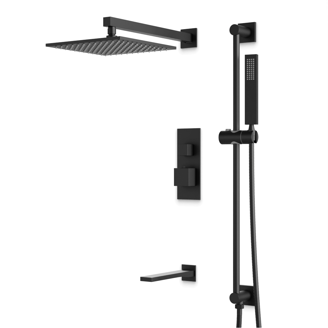 Artos PS115N Edge Thermostatic Shower Trim Kit with Hand Shower on Slide Bar, Tub Filler - Parent