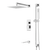 Artos PS115N Edge Thermostatic Shower Trim Kit with Hand Shower on Slide Bar, Tub Filler