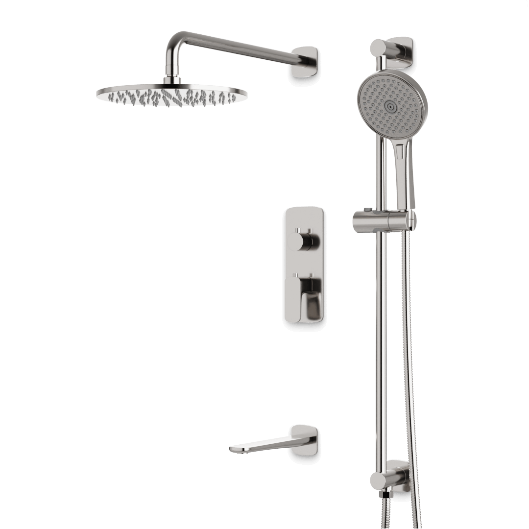 Artos PS116TR Harmony Thermostatic Shower Trim Kit with Hand Shower on Slide Bar, Tub Filler