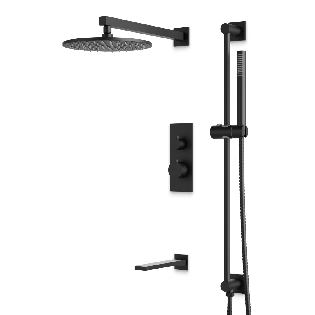 Artos PS117N Otella Thermostatic Shower Trim Kit with Hand Shower on Slide Bar, Tub Filler - Parent