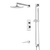 Artos PS117N Otella Thermostatic Shower Trim Kit with Hand Shower on Slide Bar, Tub Filler