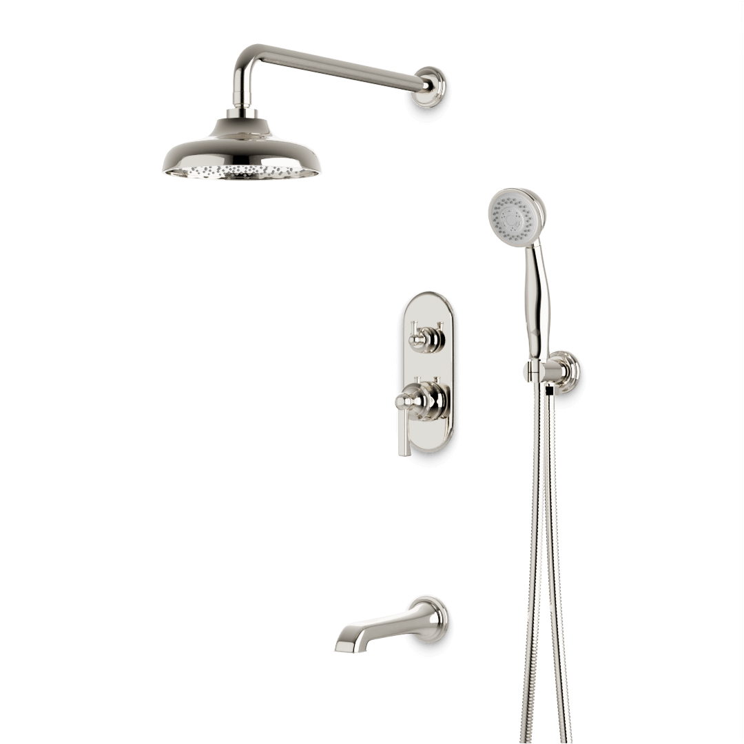 Artos PS120CL Classic Thermostatic Shower Trim Kit with Hand Shower, Tub Filler