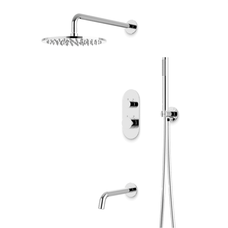 Artos PS120N Opera Thermostatic Shower Trim Kit with Hand Shower, Tub Filler