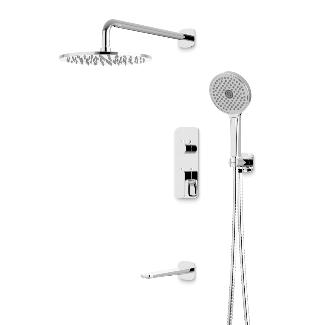 Artos PS120TR Harmony Thermostatic Shower Trim Kit with Hand Shower, Tub Filler