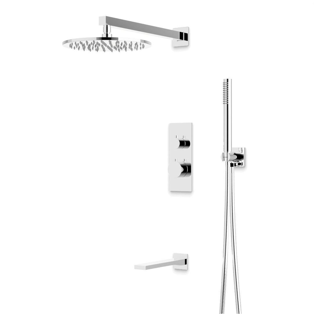 Artos PS121N Otella Thermostatic Shower Trim Kit with Hand Shower, Tub Filler