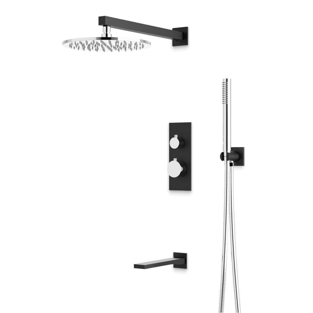 Artos PS121N Otella Thermostatic Shower Trim Kit with Hand Shower, Tub Filler