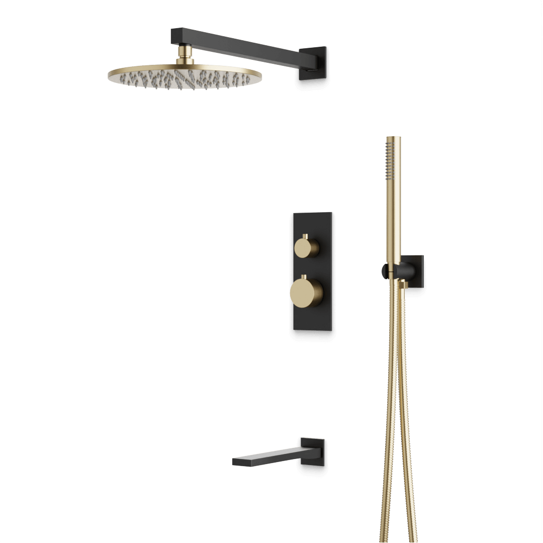 Artos PS121N Otella Thermostatic Shower Trim Kit with Hand Shower, Tub Filler