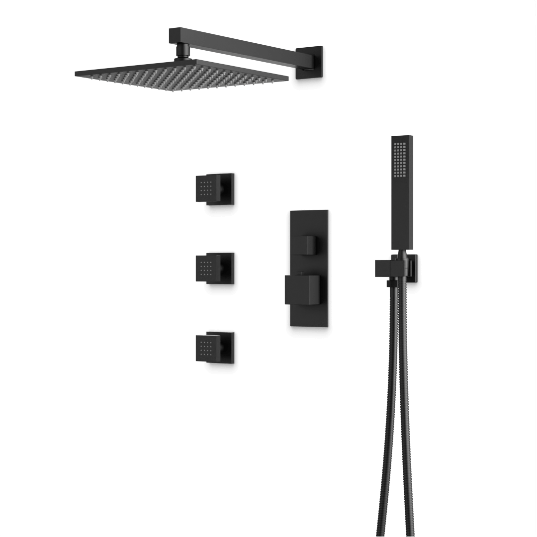 Artos PS127N Edge Thermostatic Shower Trim Kit with Hand Shower, Body Jets - Parent