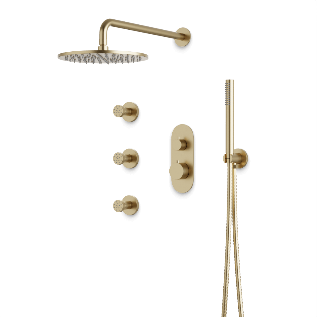 Artos PS128N Opera Thermostatic Shower Trim Kit with Hand Shower, Body Jets