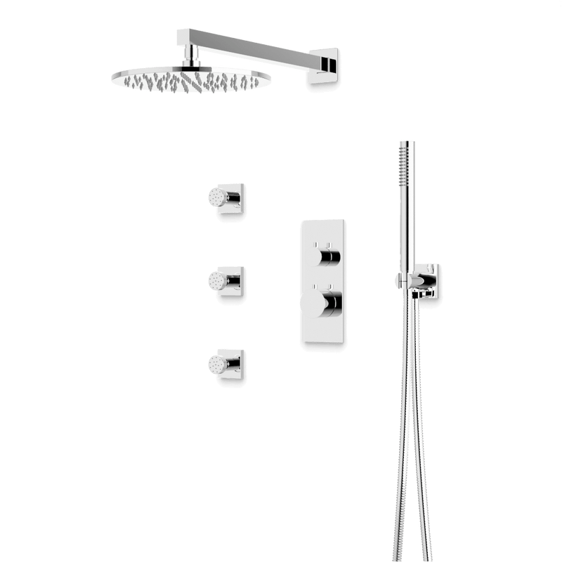 Artos PS129N Otella Thermostatic Shower Trim Kit with Hand Shower, Body Jets