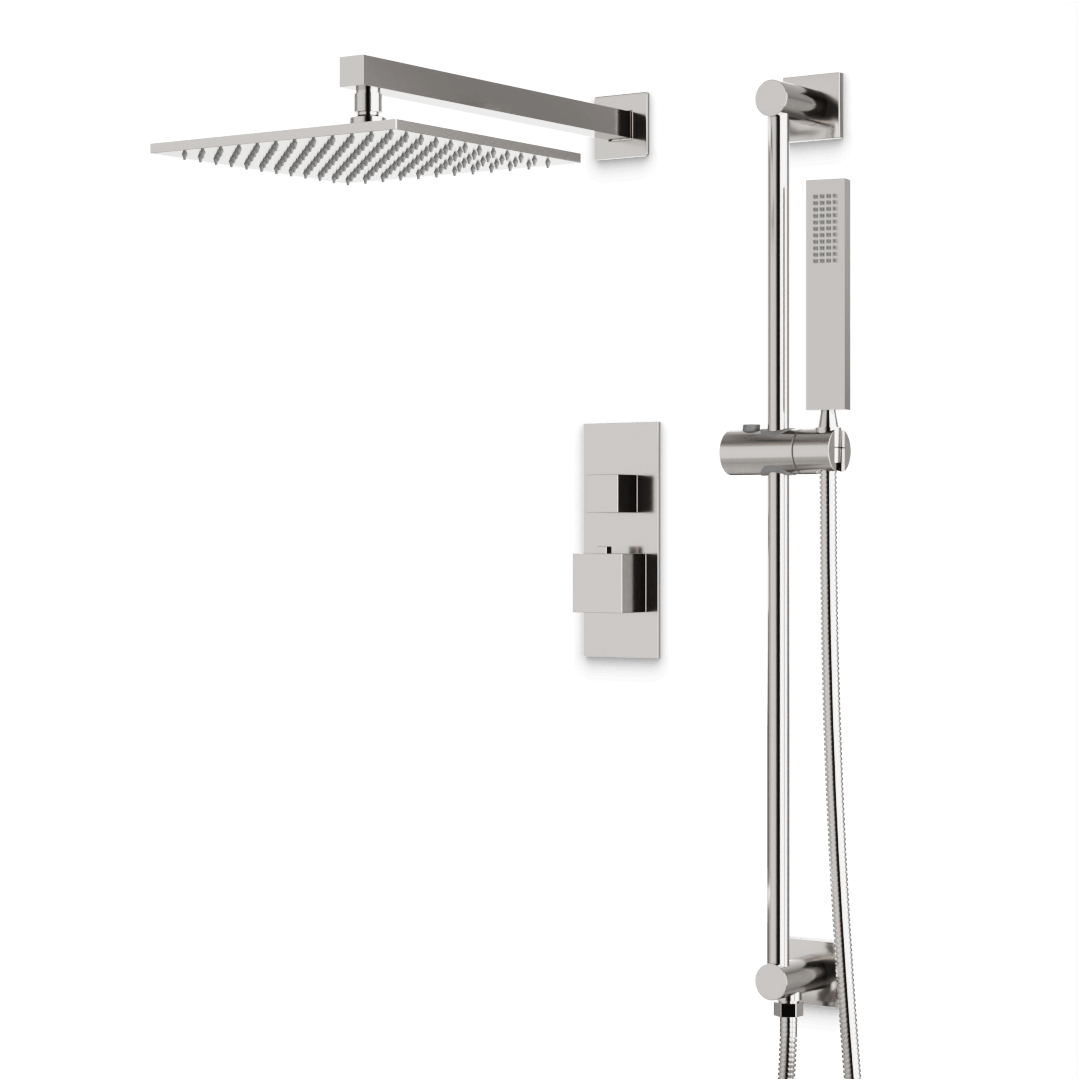 Artos PS135N Edge Thermostatic Shower Trim Kit with Hand Shower on Slide Bar