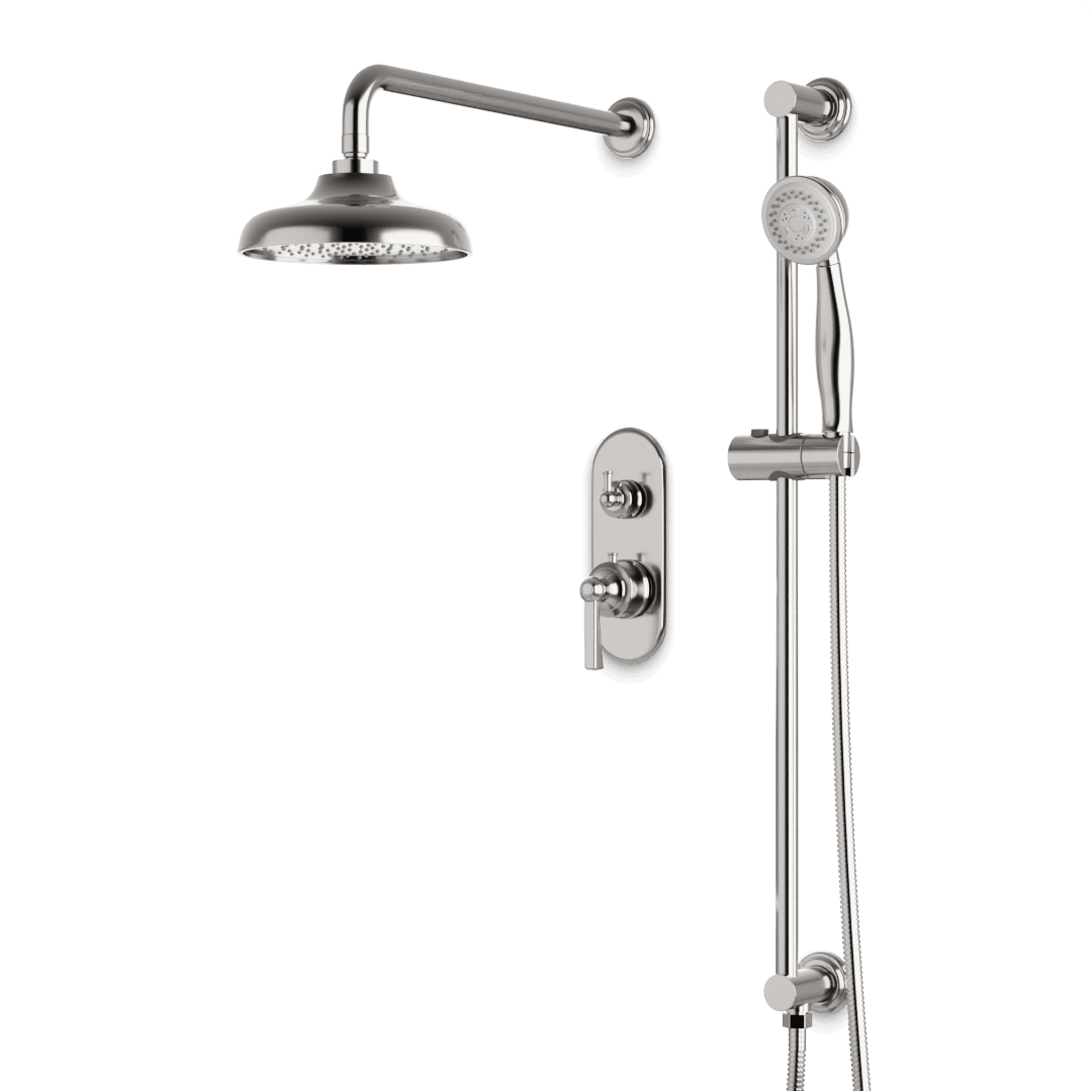 Artos PS136CL Classic Thermostatic Shower Trim Kit with Hand Shower on Slide Bar