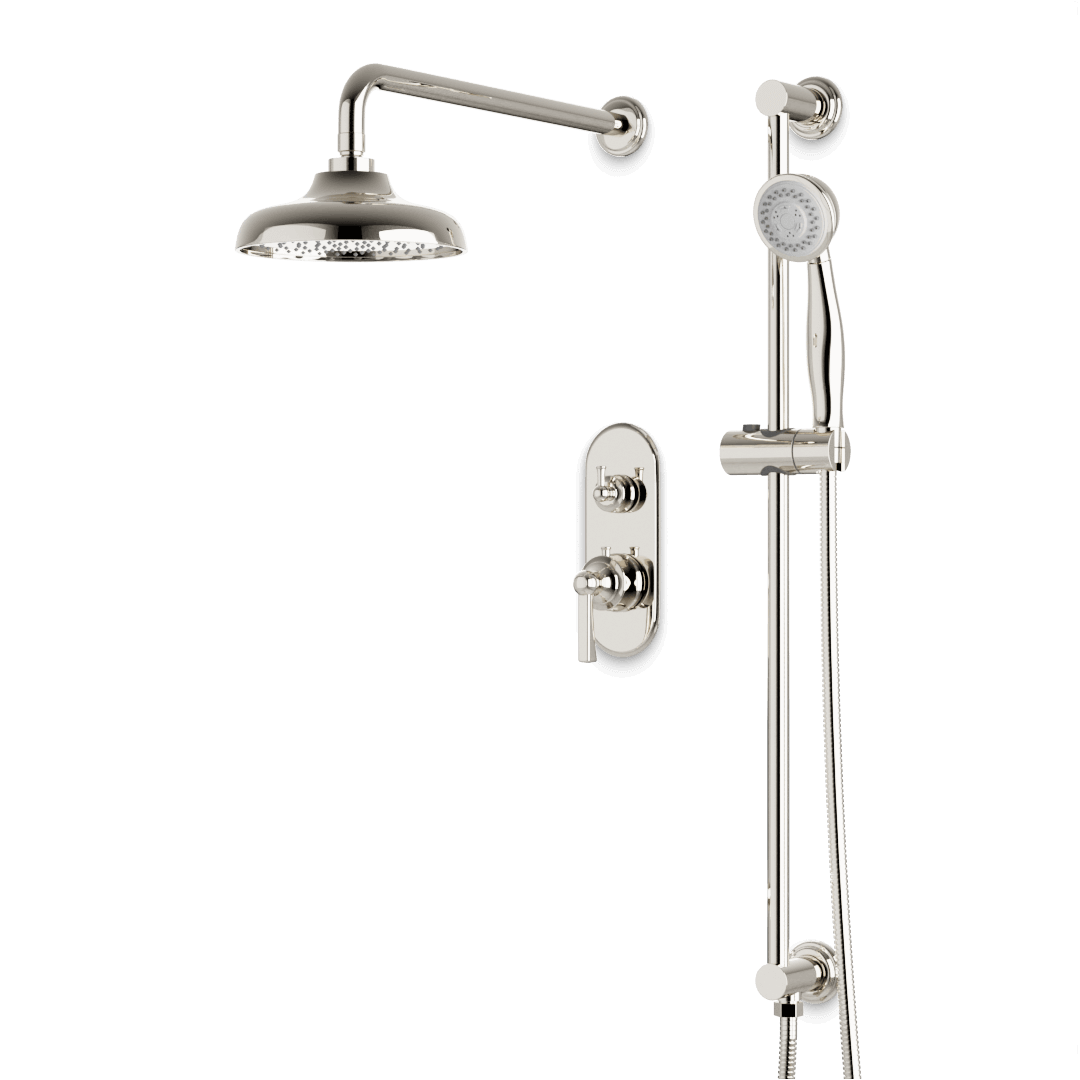 Artos PS136CL Classic Thermostatic Shower Trim Kit with Hand Shower on Slide Bar