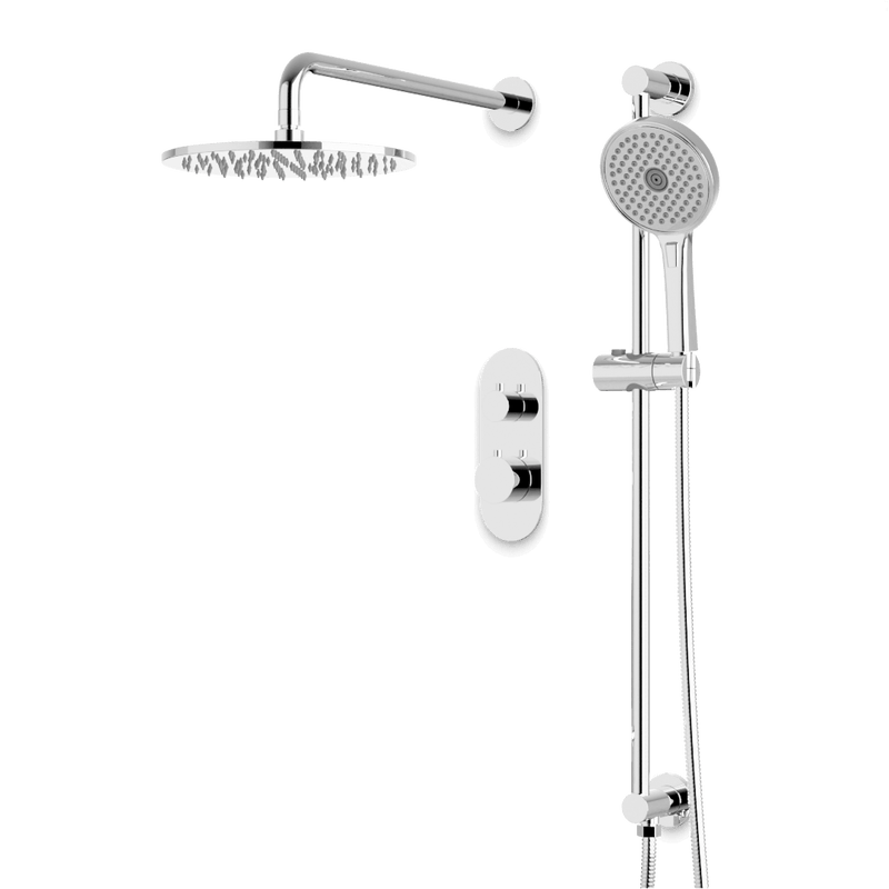 Artos PS136N Opera Thermostatic Shower Trim Kit with Hand Shower on Slide Bar