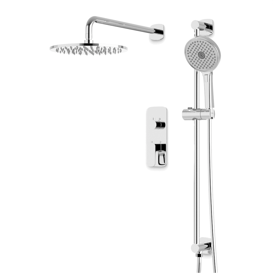 Artos PS136TR Harmony Thermostatic Shower Trim Kit with Hand Shower on Slide Bar