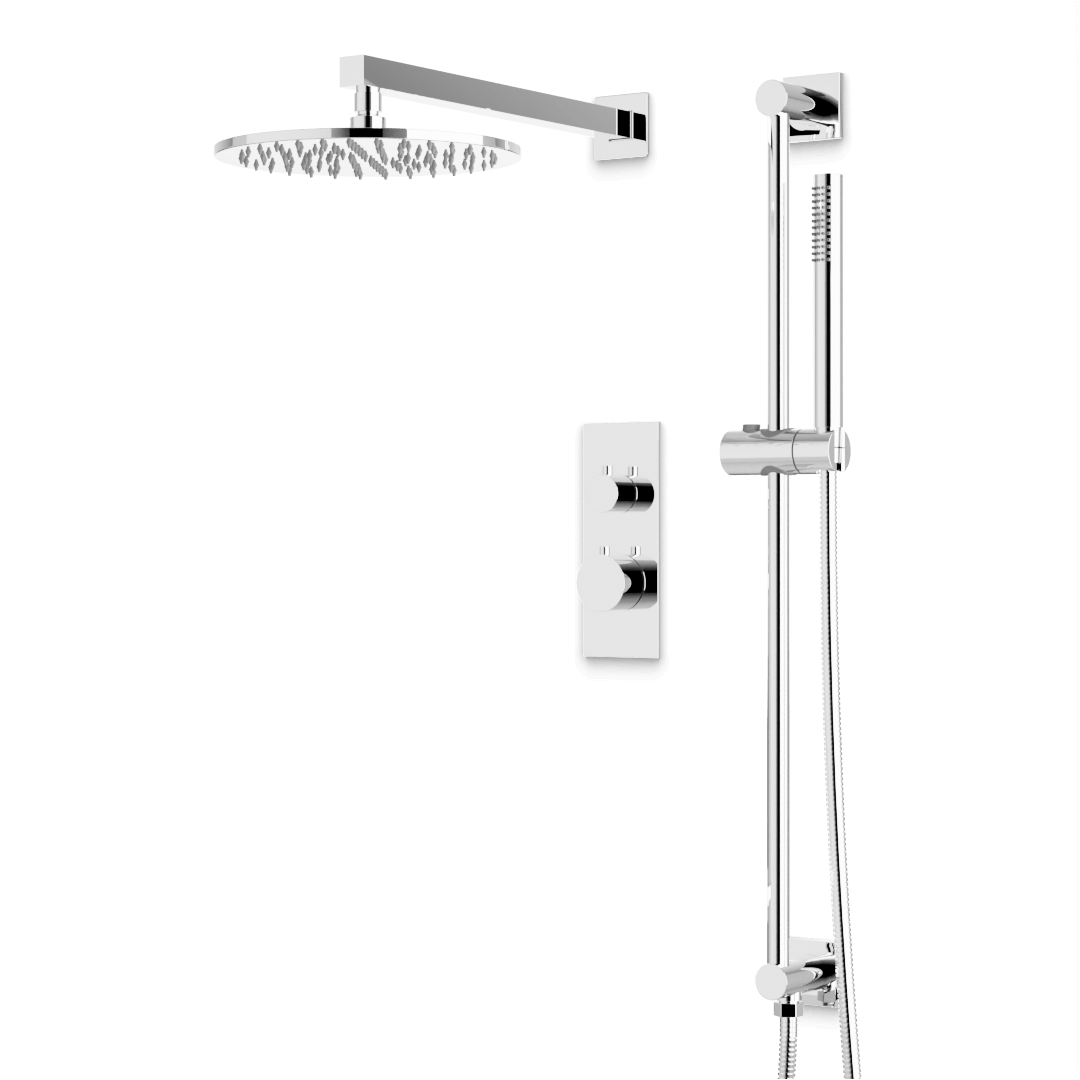 Artos PS137N Otella Thermostatic Shower Trim Kit with Hand Shower on Slide Bar