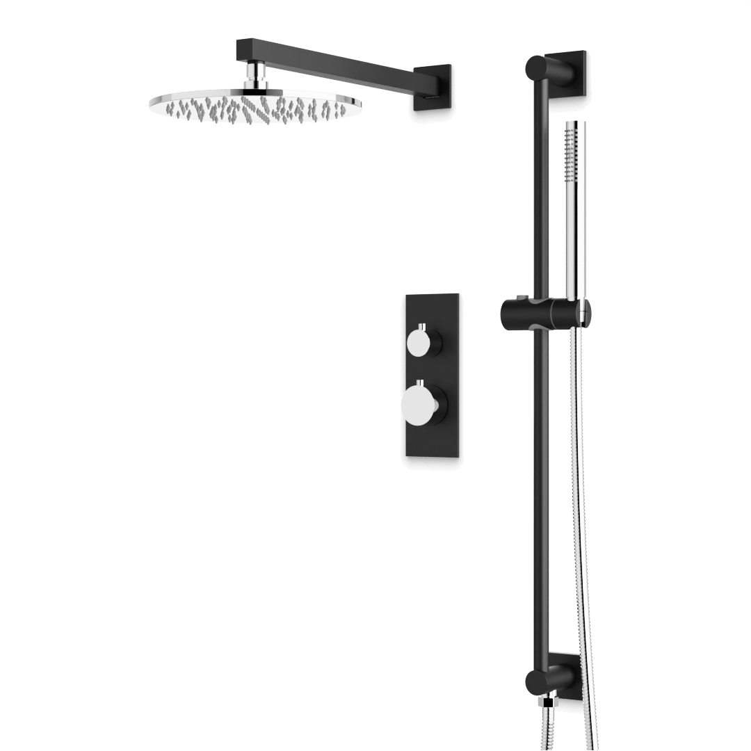 Artos PS137N Otella Thermostatic Shower Trim Kit with Hand Shower on Slide Bar