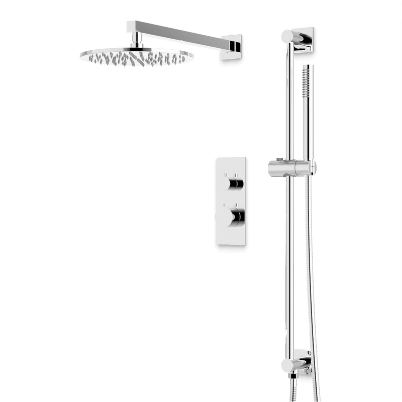 Artos PS137N Otella Thermostatic Shower Trim Kit with Hand Shower on Slide Bar